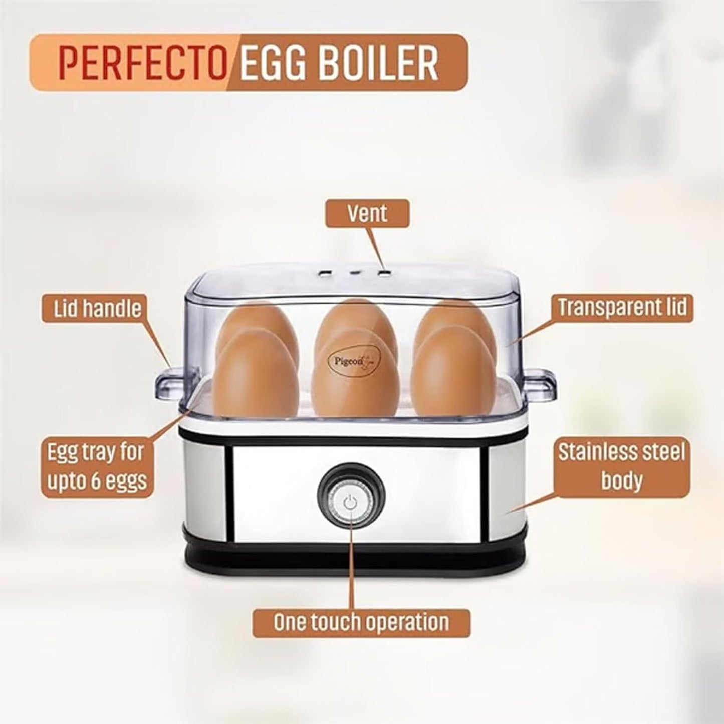 Sunny Side Master Egg Cooker, 2025 New Rapid Egg Cooker 6 Egg Capacity, Soft, Medium, Hard Boiled, Poacher, Stainless Steel Electric Eggs Cooker With Auto Shut-Off, BPA Free (1PCS)