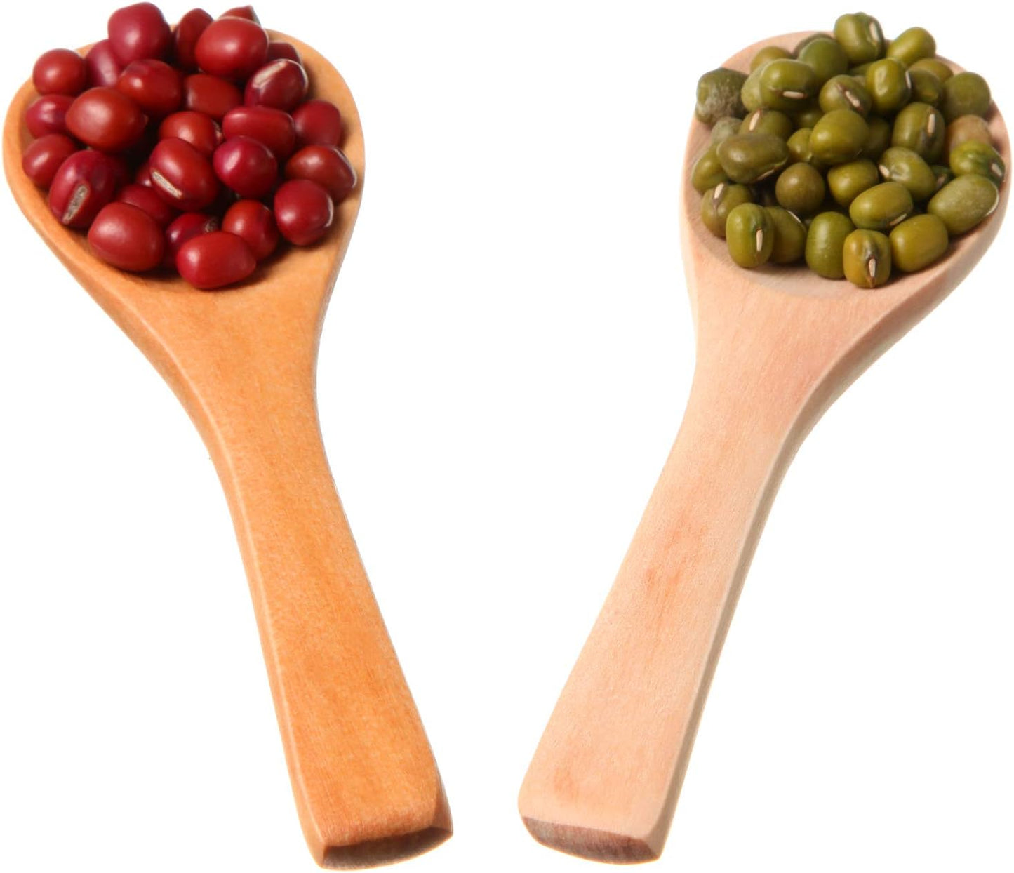 Boao 50 Pcs Small Wooden Spoons, 3.5'' L, Mini Wood Natural Tiny Spoons Wooden Little Teaspoons for Jars Sugar Creamer Honey Spices Salt Kitchen Supplies (Mix Color)