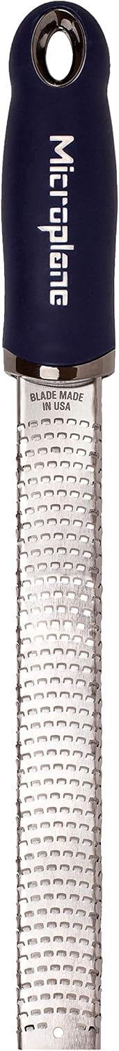 Microplane Premium Citrus Zester and Parmesan Grater (Dark Blue) - Blade Made in the USA