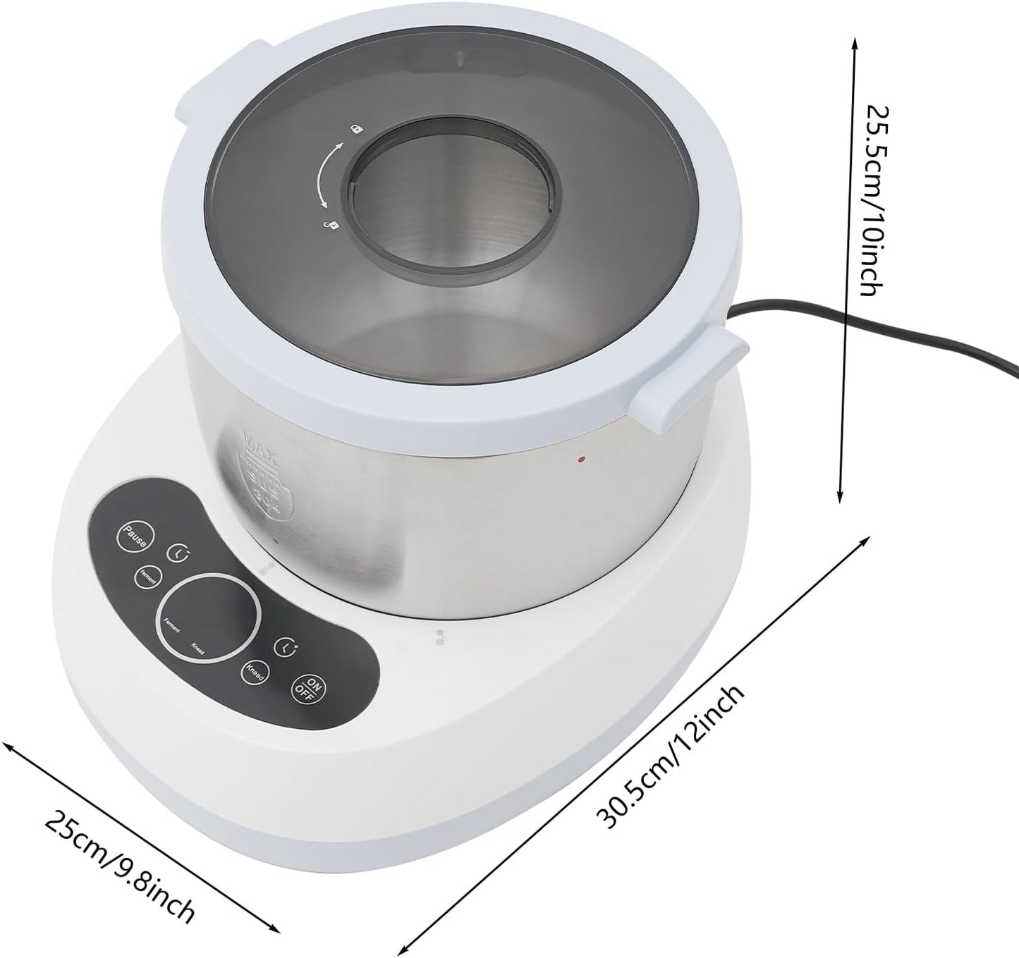 Electric Dough Maker with Ferment Function, 5L/ 4.5Qt 230W 304 Stainless Steel Dough Mixer Machine, Commercial Bread Mixer for Roti Bread Pizza Baking Dumpling Dough & Sourdough(Blue)