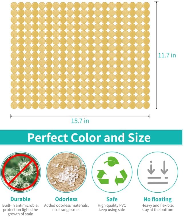 Bligli 2-Pack Kitchen Sink Mat: PVC Eco-Friendly Adjustable Sink Protector | Sink liner Pad | Dish Drying Mats, Easy to Clean & DIY Cut | 15.7 x 11.8 inch (Brown)