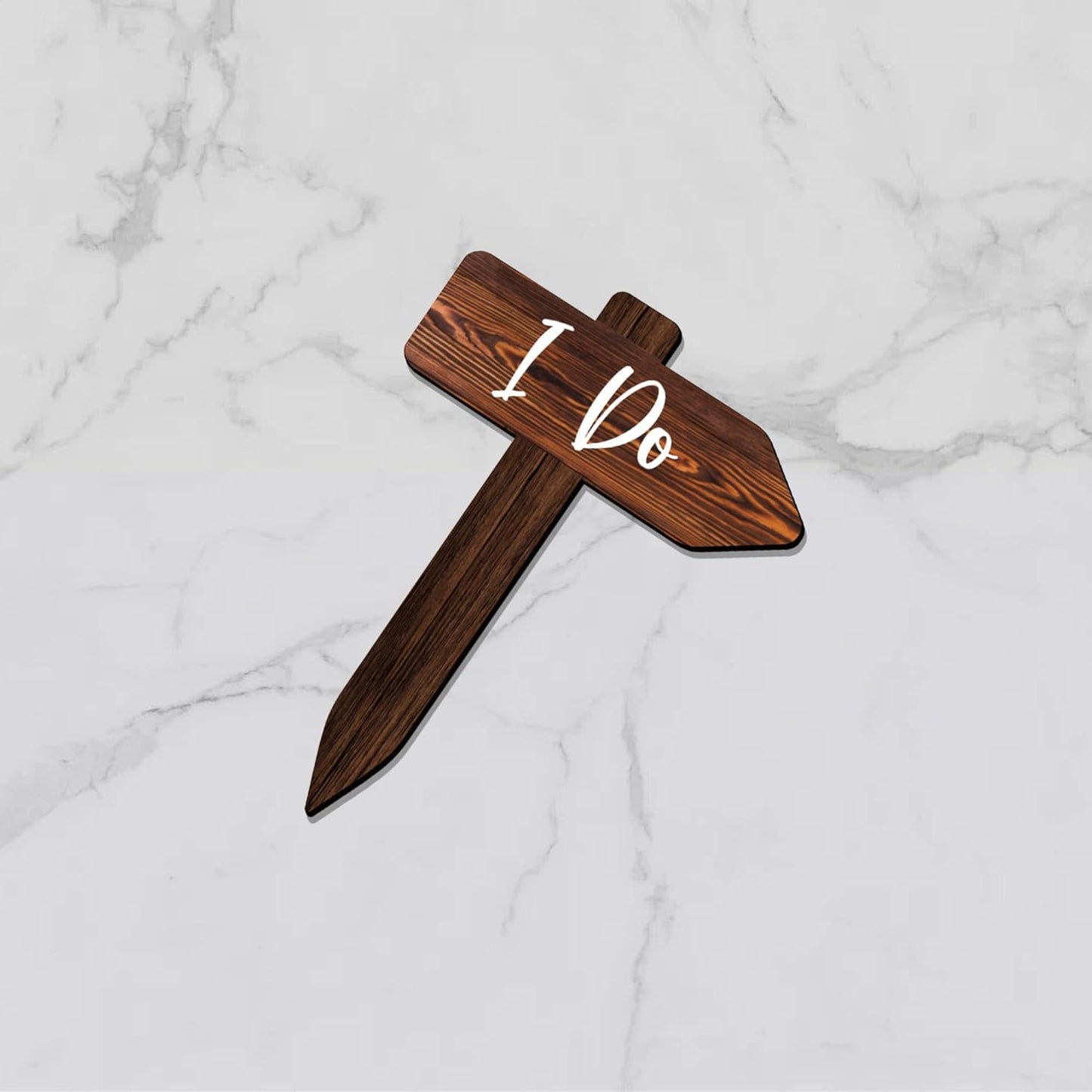 36 PCS Wedding Cupcake Toppers in Wood Rustic Wedding Cake Decoration