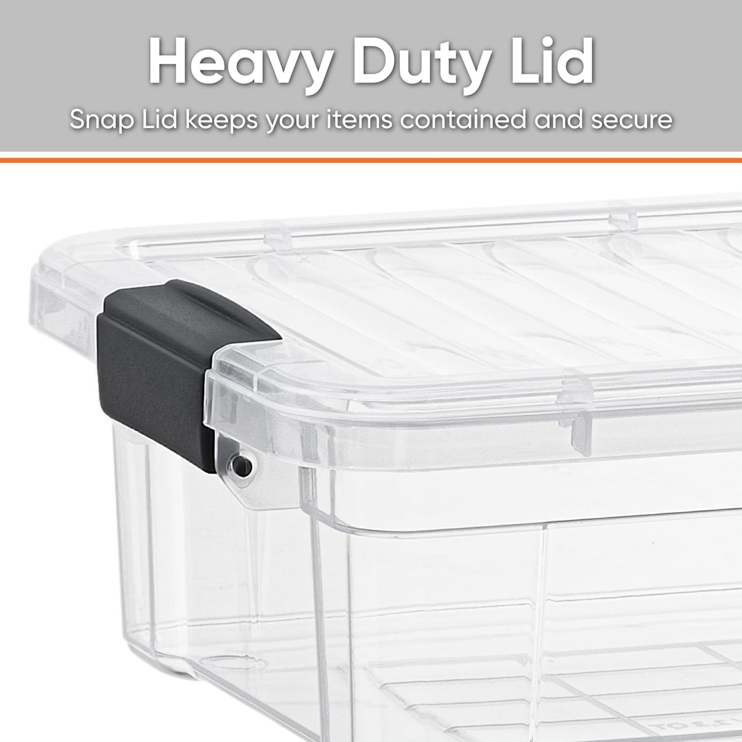Superio Storage Bins with Lids- 2 Pack, 7.4 Qt Clear Boxes for Organizing, Stackable Plastic Containers- BPA Free, Non-Toxic, Odor Free, Organizer for Home, Office, Dorm