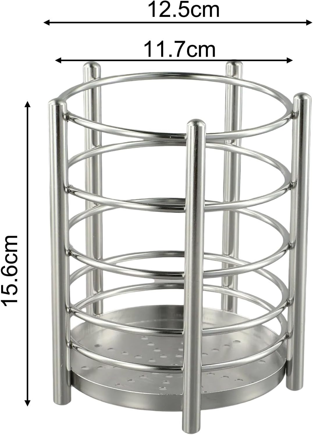 Utensil Holder, Stainless Steel Utensil Drying Rack, Dish Drainer for Kitchen Counter, Cutlery Flatware Holder Forks, Knives, Spoons, Chopsticks Organizer