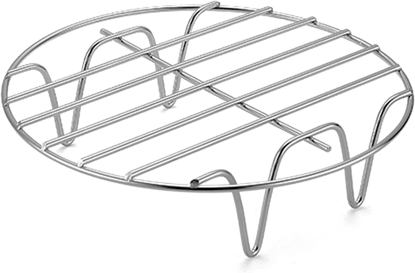 12.8" Round Cooking Rack Versatile Stainless Steel Grid Grill Steamer Rack, Fits Air Fryer Pot Pressure Cooker Canning