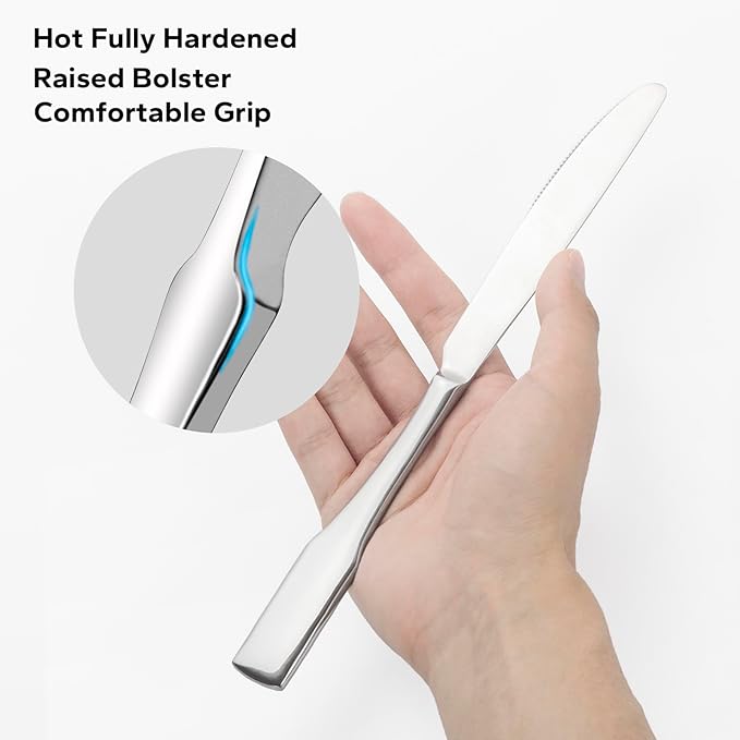 Alata Kate 60-Piece Silverware Set Stainless Steel Flatware Set,Service for 12,Mirror Polished Cutlery Set,Dishwasher Safe