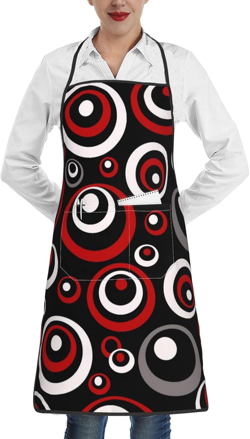 Women Men Bib Aprons Chef Cooking Aprons with Pockets for Kitchen Cooking BBQ Baking Grilling