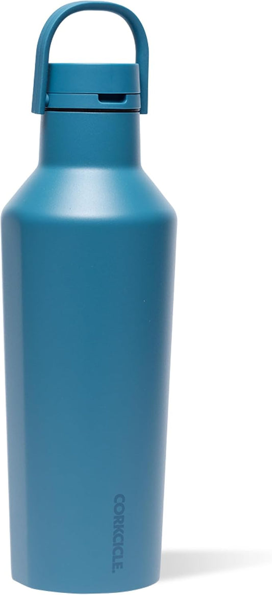 Corkcicle Classic Sport Canteen Insulated Water Bottle - Keeps Beverages Cold 25 Hours - Triple Insulated - Summer Drinkware Gift - Keeps Drinks Ice Cold - Leak-Proof Cap - 32 oz - North Shore