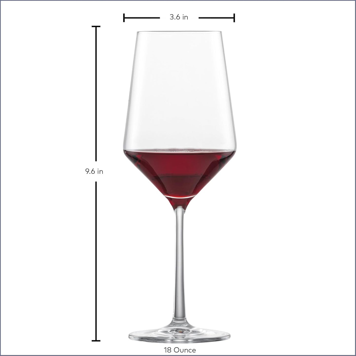 ZWIESEL GLAS Pure Cabernet Red Wine Glass (Set of 6), Graceful Wine Glasses for Red Wine, Dishwasher-Safe Tritan Crystal Glasses, Made in Germany (18 Ounce)