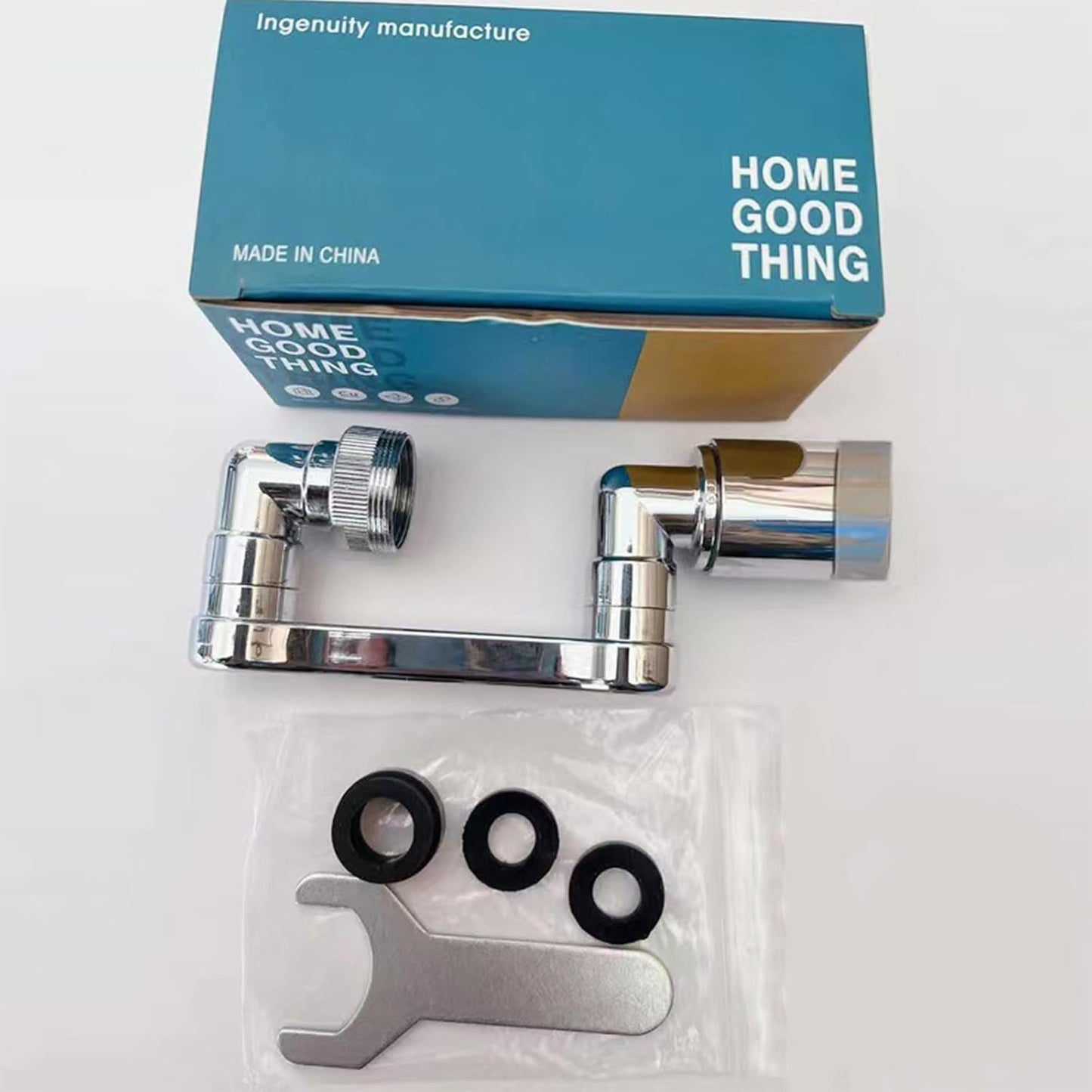 1080° Swivel Faucet-Extender Sink, Splash Faucet Sprayer Aerator, Wash Hand/Hair/Face, Bathroom & Kitchen Sink with 2 Water Outlet Modes,Silver,2Pcs