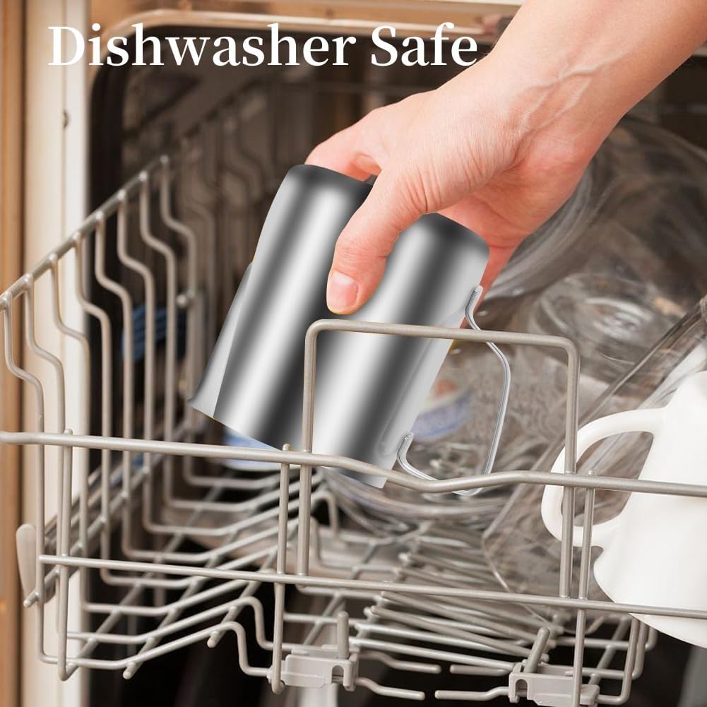 Kichwit Stainless Steel Measuring Cup, Metal Measuring Cup with Handle, 20oz / 600ml / 2.4 Cups