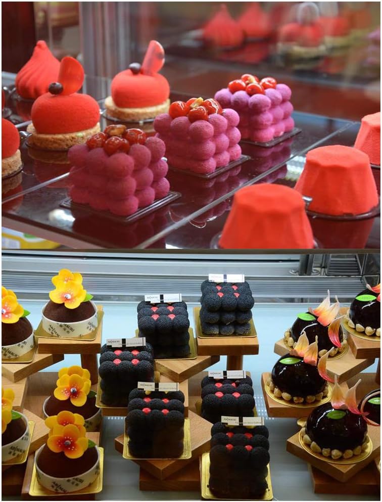 OCPO KITCHEN Bubble Silicone Baking Mold, Silicone Candle Mold, French Dessert Molds for Mousse Cake Pastry Chocolate Pudding Jelly Cheesecake Ice Cream, Cube Shape (6-Cavity)