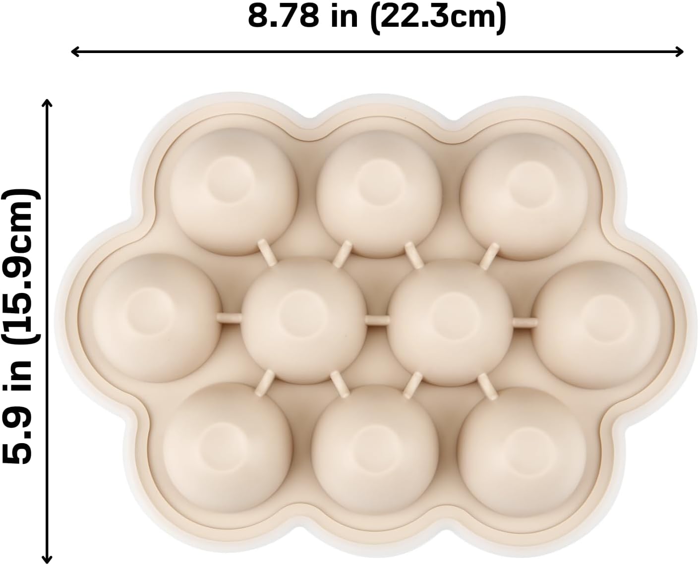 PandaEar 2 Pack Baby Food Freezer Tray with Lids, Silicone Baby Food Storage Container for Homemade Baby Food, Fruit, Purees and Breastmilk (Blue/Tan)