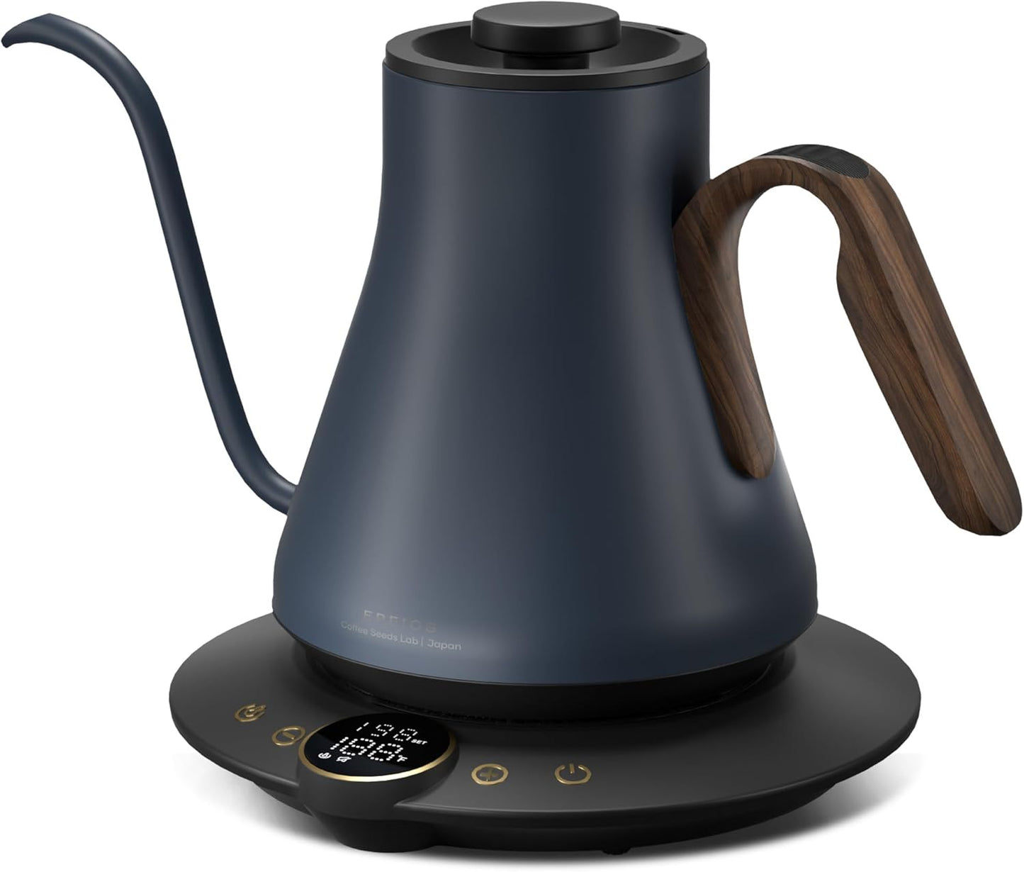 Electric Kettles, INTASTING Gooseneck Electric Kettle, ±1℉ Temperature Control, Stainless Steel Inner, Quick Heating, for Pour Over Coffee, Brew Tea, Boil Hot Water, 0.9L (Navy Blue)