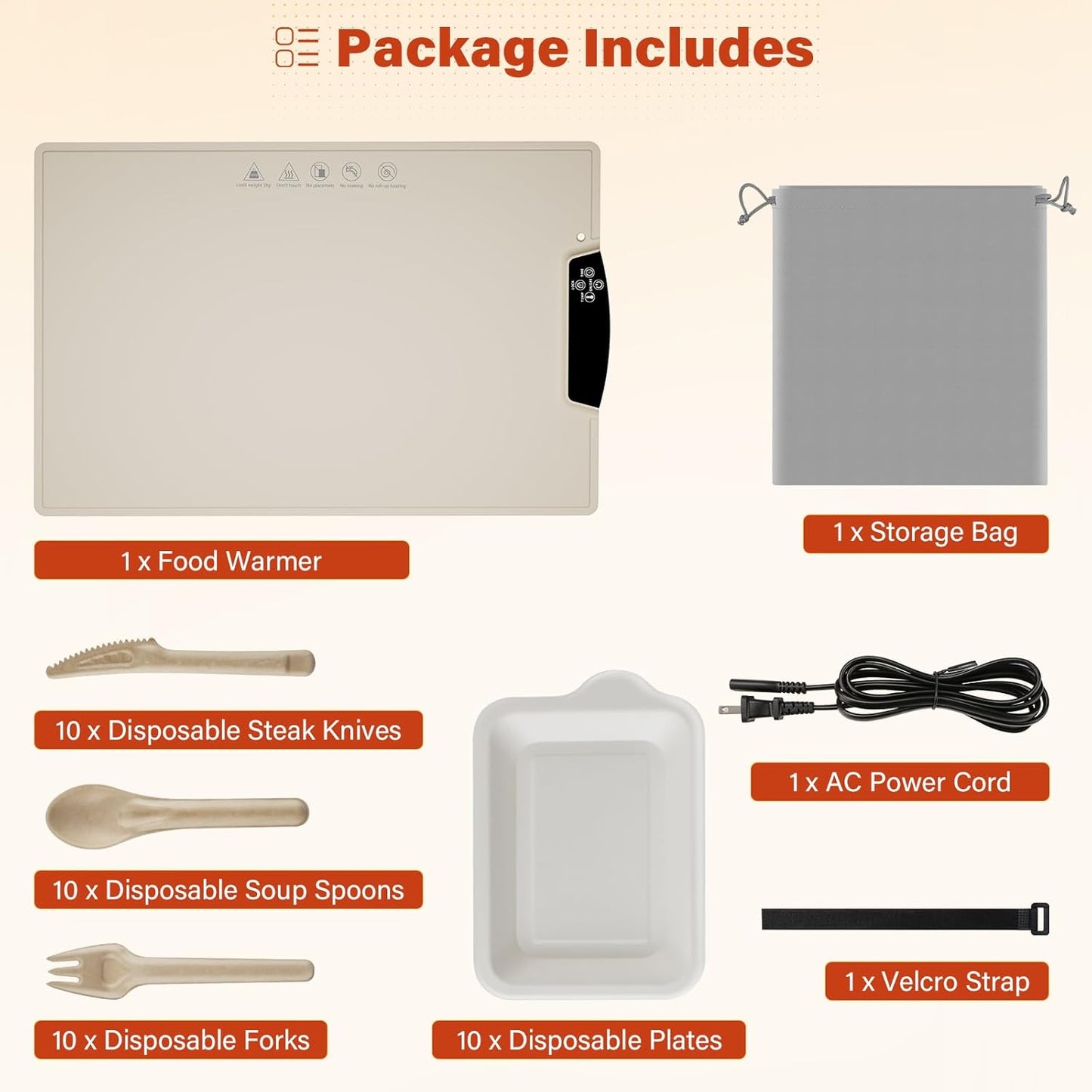 Warming Mat for Food – Silicone Heated Tray with Auto Reheat & Built-in Heating Element – Ideal Food Warmer for Parties, Buffets, Dinner & Gifts for Women