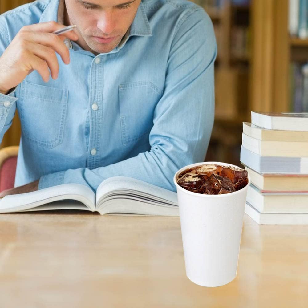 Lamosi 1000 Count 12 oz Paper Coffee Cups Bulk, Disposable Paper Cups for Hot or Cold Drinks, 12 Ounce White Beverages Water Cups for Party, Picnic, Travel, Events