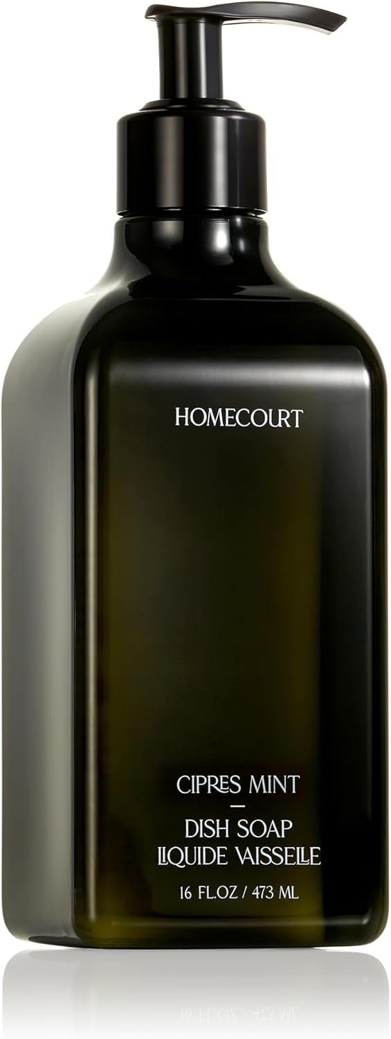 Homecourt Dish Soap, Dishwashing Liquid with Clean Ingredients, Non-Toxic & Skin-Safe, Safe for People & Pets, Cipres Mint, 16 fl oz