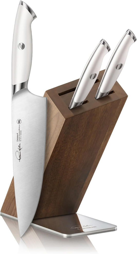 Cangshan Thomas Keller Signature Collection 4-Piece Knife Block Set, White