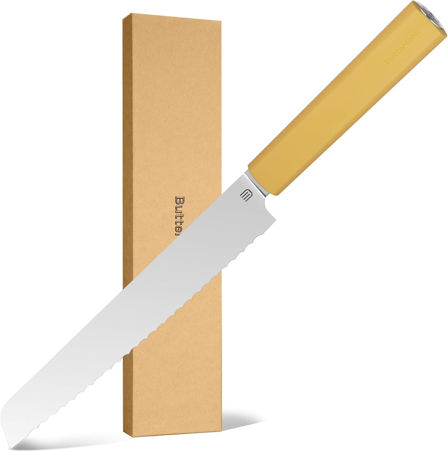 7.5" Serrated Bread Knife for Homemade Bread, AR-RPM9 Steel & Innovative Wavy Edge, Professional Serrated Knife for Sourdough Bread Cake, Gift for Baker Home Chefs