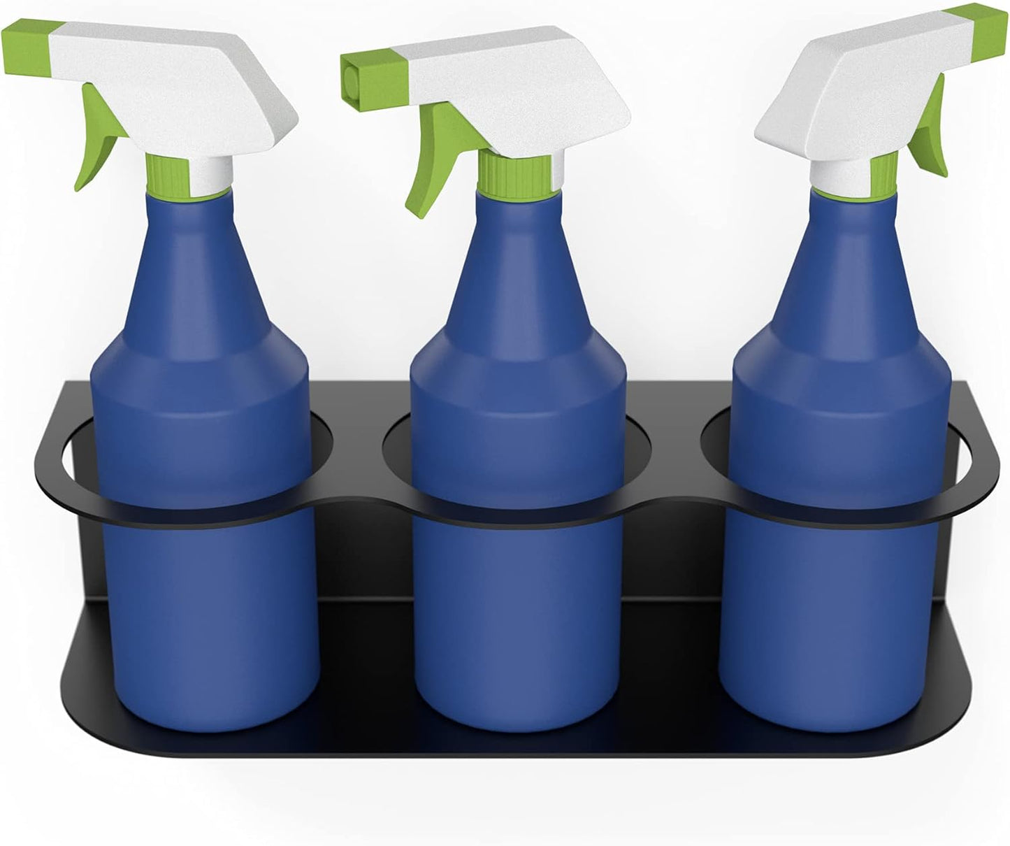 Koova 3 All-Purpose Spray Bottle Holder | Easy Install Wall Mount Hardware Included | Heavy-Duty Powder Coated Steel Storage Rack for Garage And Home | Craft Workspace Paint Bottle Organizer USA Made