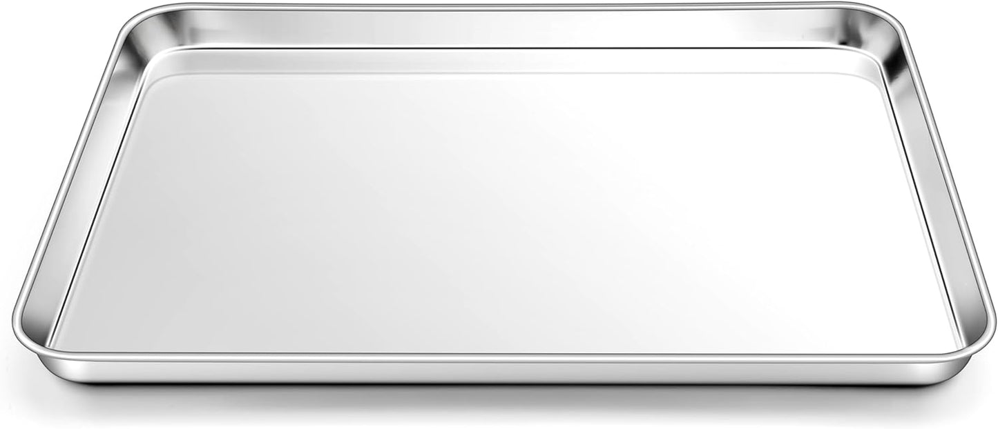 Homikit 1 Pack Baking Sheet, 18 x 13 Inches Stainless Steel Large Cookie Pan, Heavy Duty Metal Half Sheet Tray for Oven Baking Roasting Cooking, Rustproof & Nonstick, Dishwasher Safe