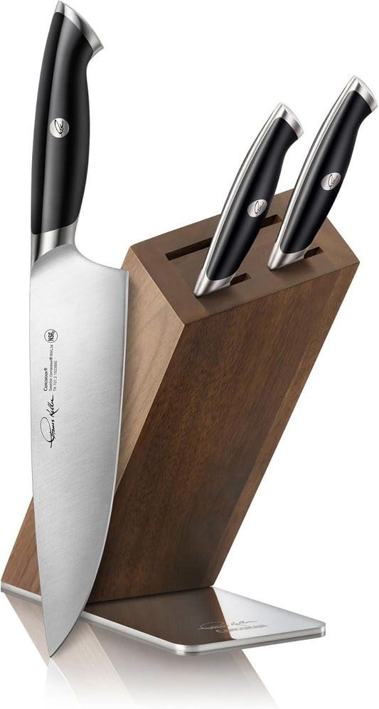Cangshan Thomas Keller Signature Collection 4-Piece Knife Block Set, Black