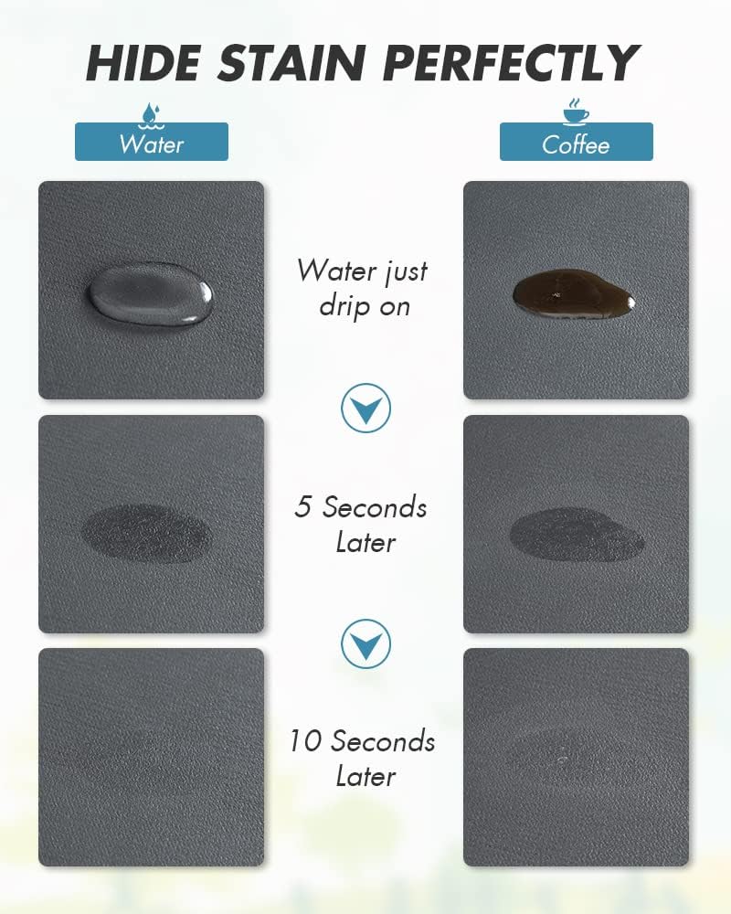 AMOAMI Dish Drying Mat for Kitchen Counter-Coffee Mat Bar Accessories, Hide Stain, Rubber Backed, Absorbent, Fit Under Coffee Maker, Espresso Machine, Pot, Dish Rack, 12"x19", Dark Grey