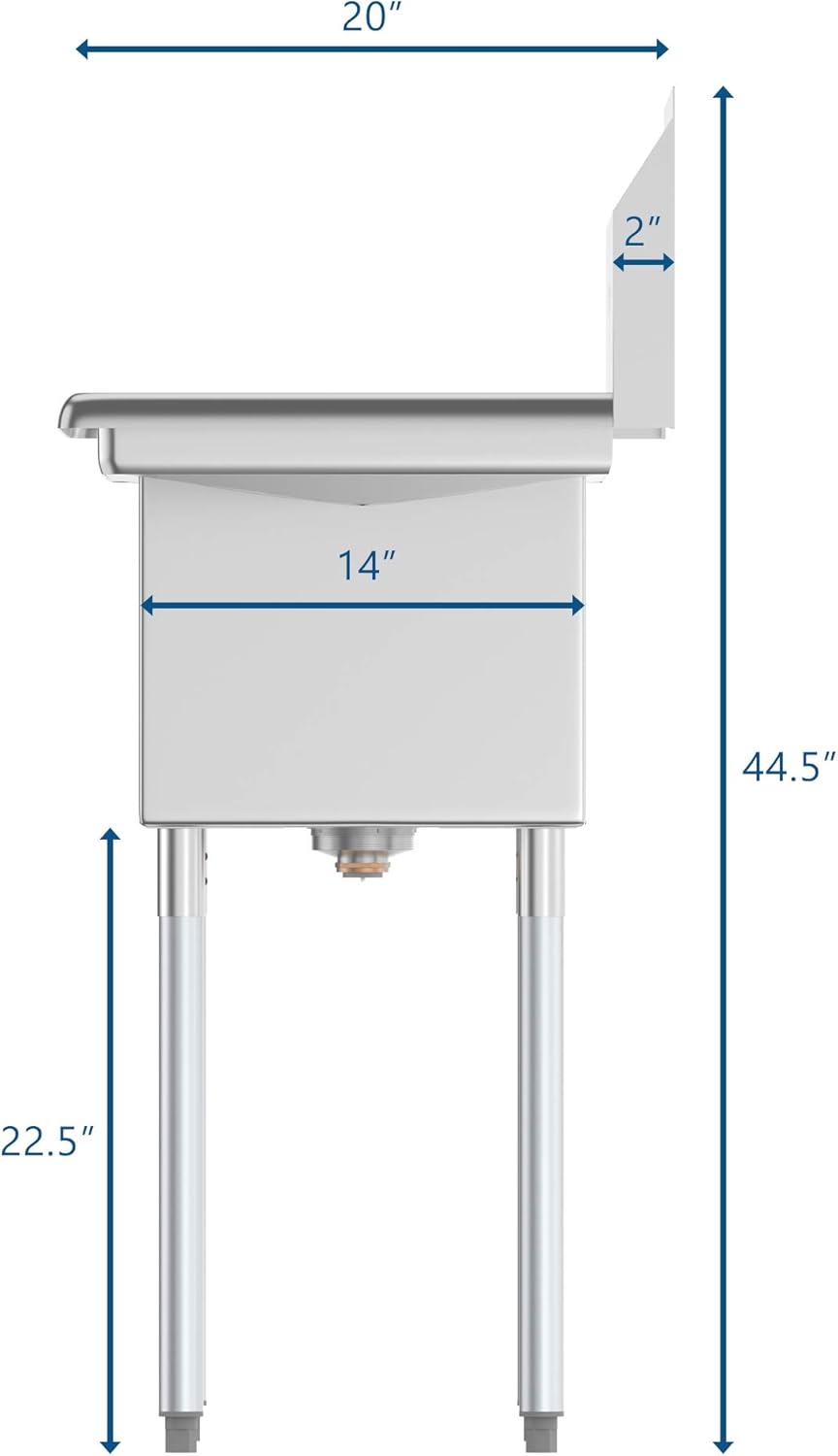 KoolMore 36" 3 Compartment Stainless Steel Triple Bowl NSF Commercial Kitchen Sink - Bowl Size 10" x 14" x 10"