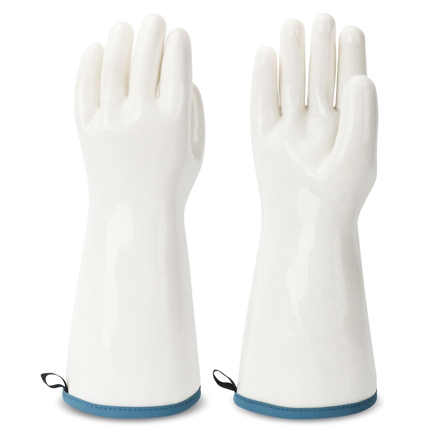 Silicone Oven Gloves - Heat Resistant, Barbecue, Reusable, Waterproof, Cotton Lined Mitts - XL