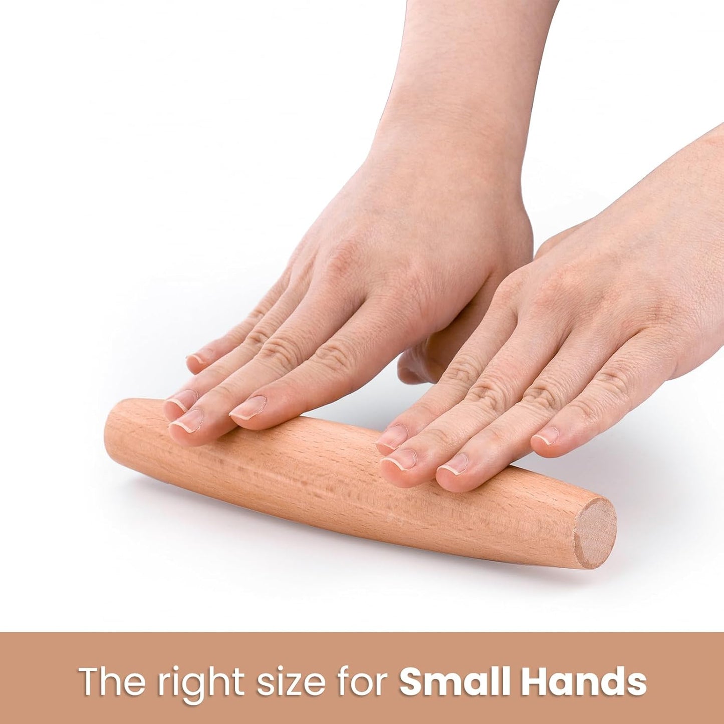 Elsjoy 12 Pack 8 Inch Small Wood Rolling Pins, Non-Stick Wooden Dough Roller Pin for Baking Pie, Cookie, Pasta, Dumpling