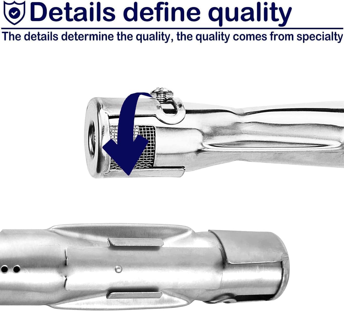 Grill Burner Tubes Fit for Weber Genesis E330 Grill Parts, for Genesis E-310, S-310, E-320, S-320, E-330, S-330, EP-310, EP-320, EP-330, CEP-310, CEP-320, CEP-330, 4 Sear Burner 19.5" Weber 62752