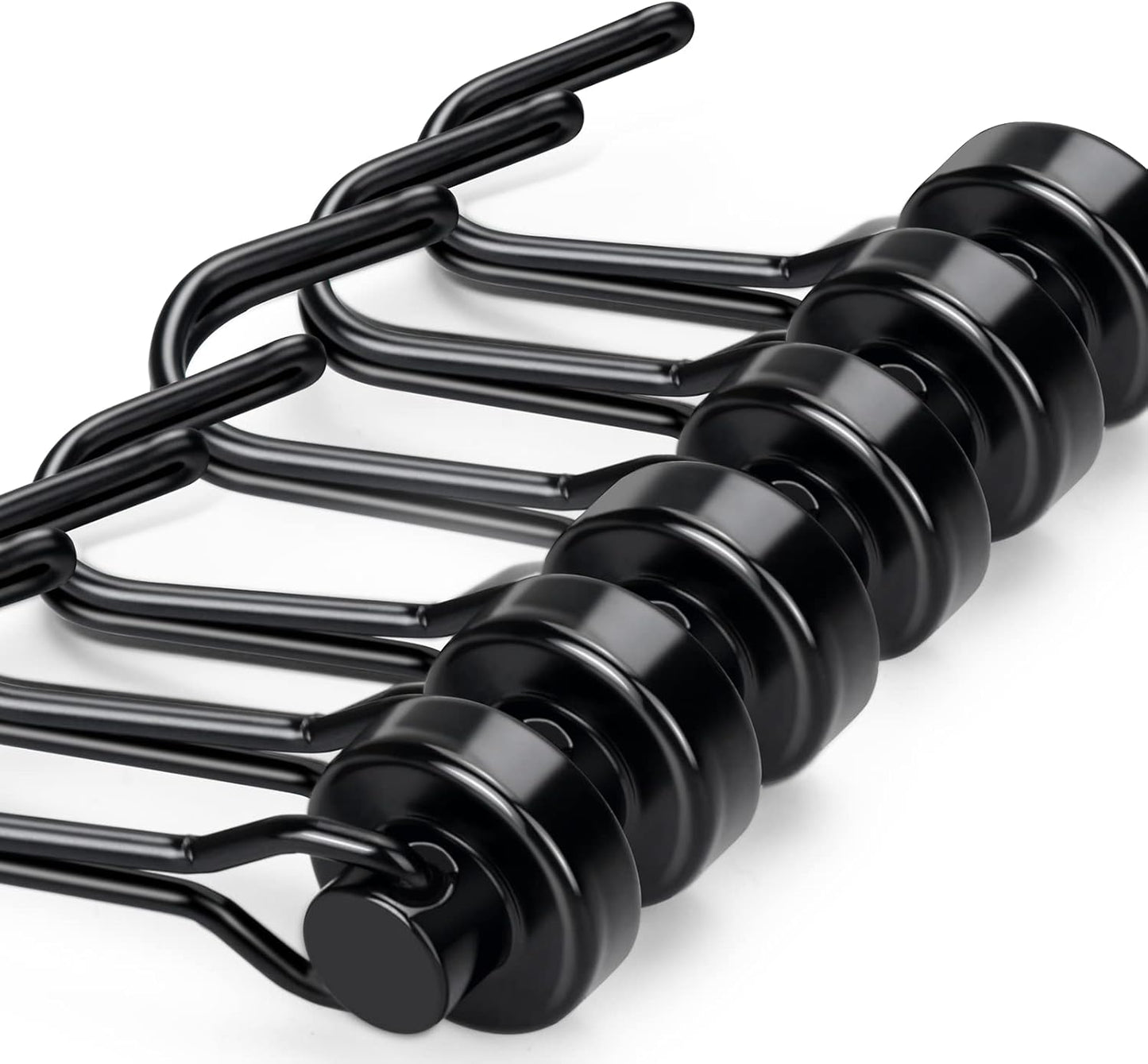 E BAVITE Magnetic Hooks, 30lbs+ Magnet Hook 2025 Cruise Cabin Ship Essentials Heavy Duty Strong Magnets Refrigerator Fridge Hanging for Classroom Beach Vacation Kitchen Grills Home 6pcs (Black)