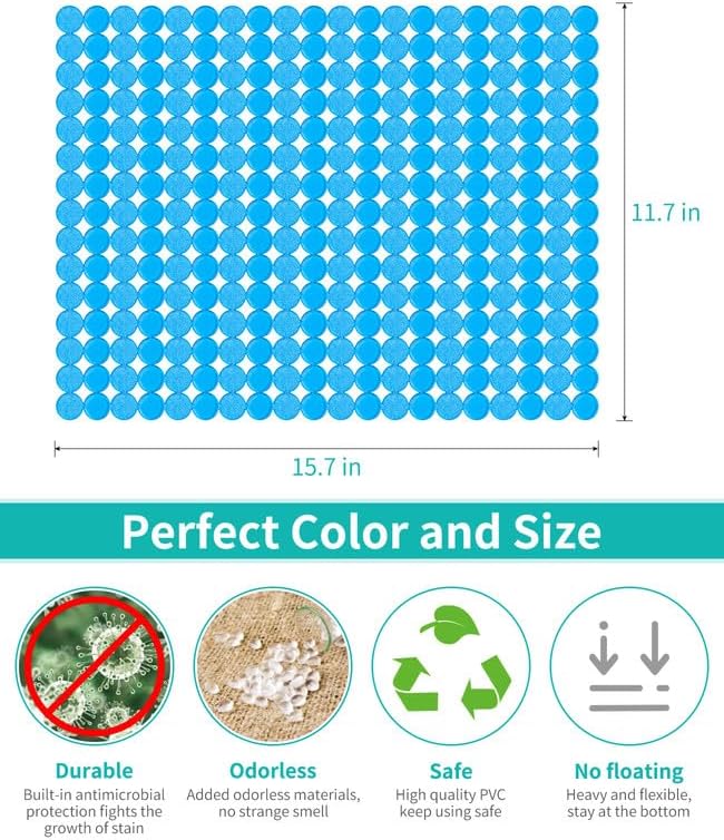 Bligli 2-Pack Kitchen Sink Mat: PVC Adjustable Sink Protector | Sink liner Pad | Dish Drying Mats, Easy to Clean & DIY Cut | 15.7 x 11.8 inch (Blue)
