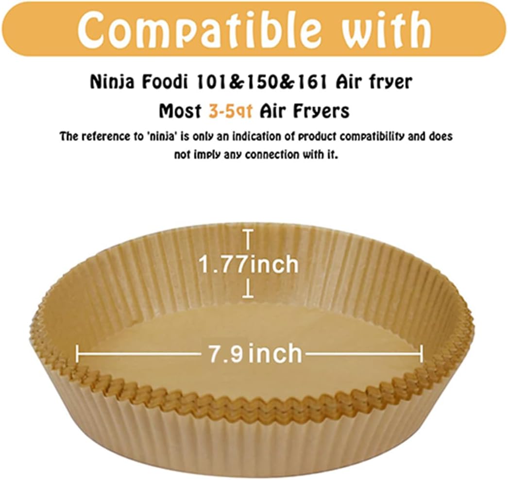Air Fryer Liners for Ninja Air Fryer, 100 Pcs Disposable Paper Liner