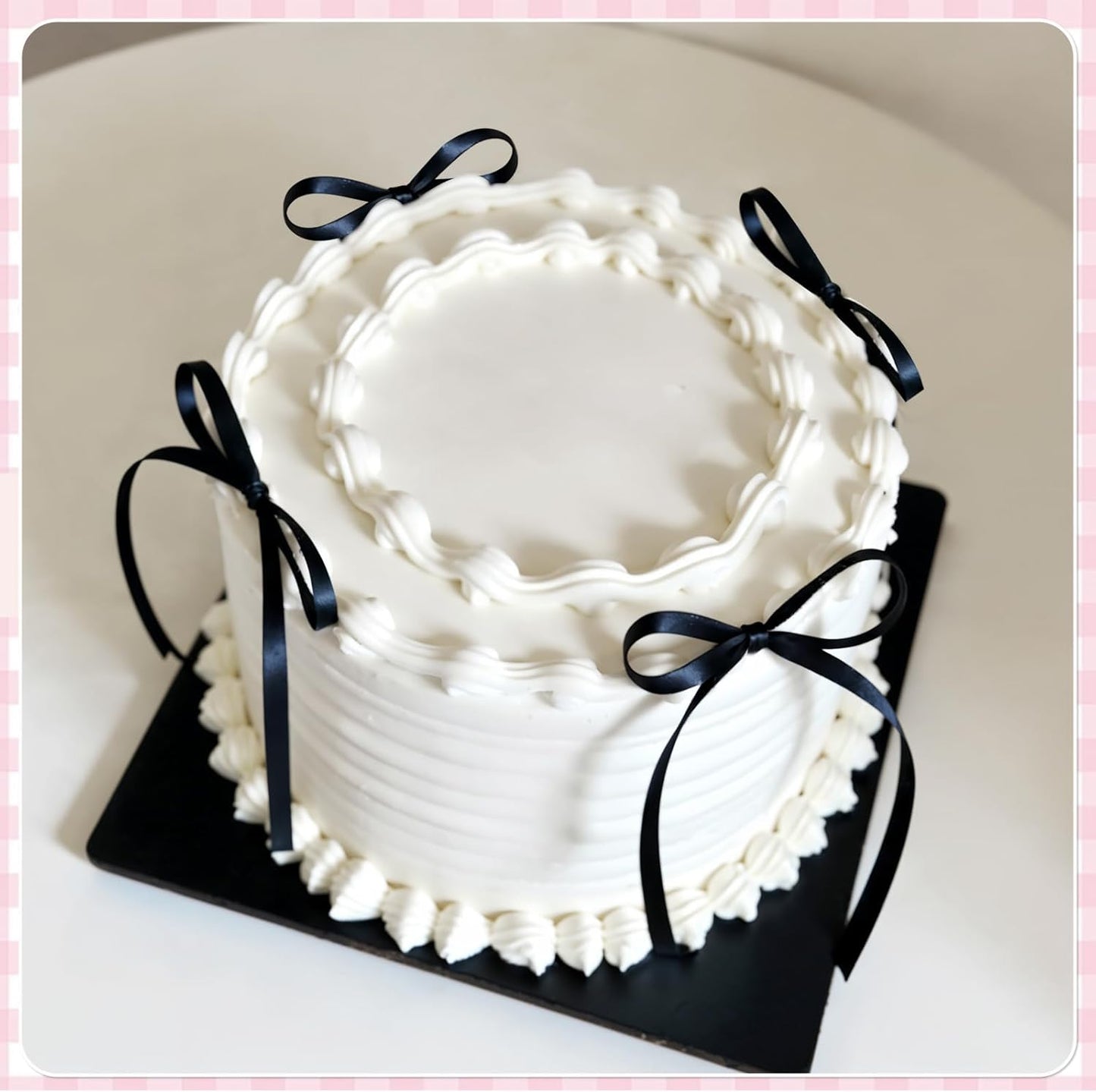 30 Pack Bow Cake Toppers Black Bows for Cake Coquette Themed Bow Cupcake Toppers Black Bow Birthday Decorations for Baby Shower Birthday Wedding Bachelorette Party Supplies