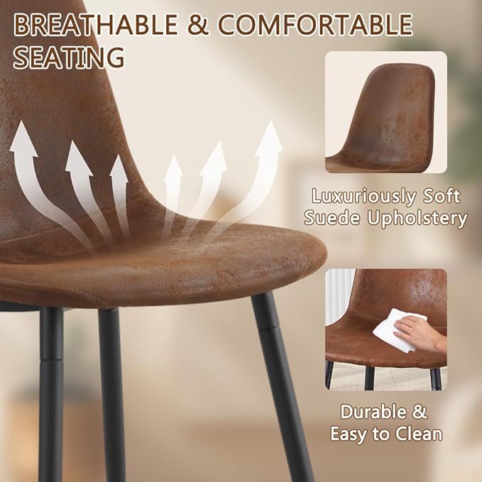 86.6" Dining Table Set for 10, Modern 11 Piece Wood Kitchen Table and Chairs Set, Large Rectangle Dining Table with 10 Suede Upholstered Chairs, Perfect for Family Gatherings and Dining Room