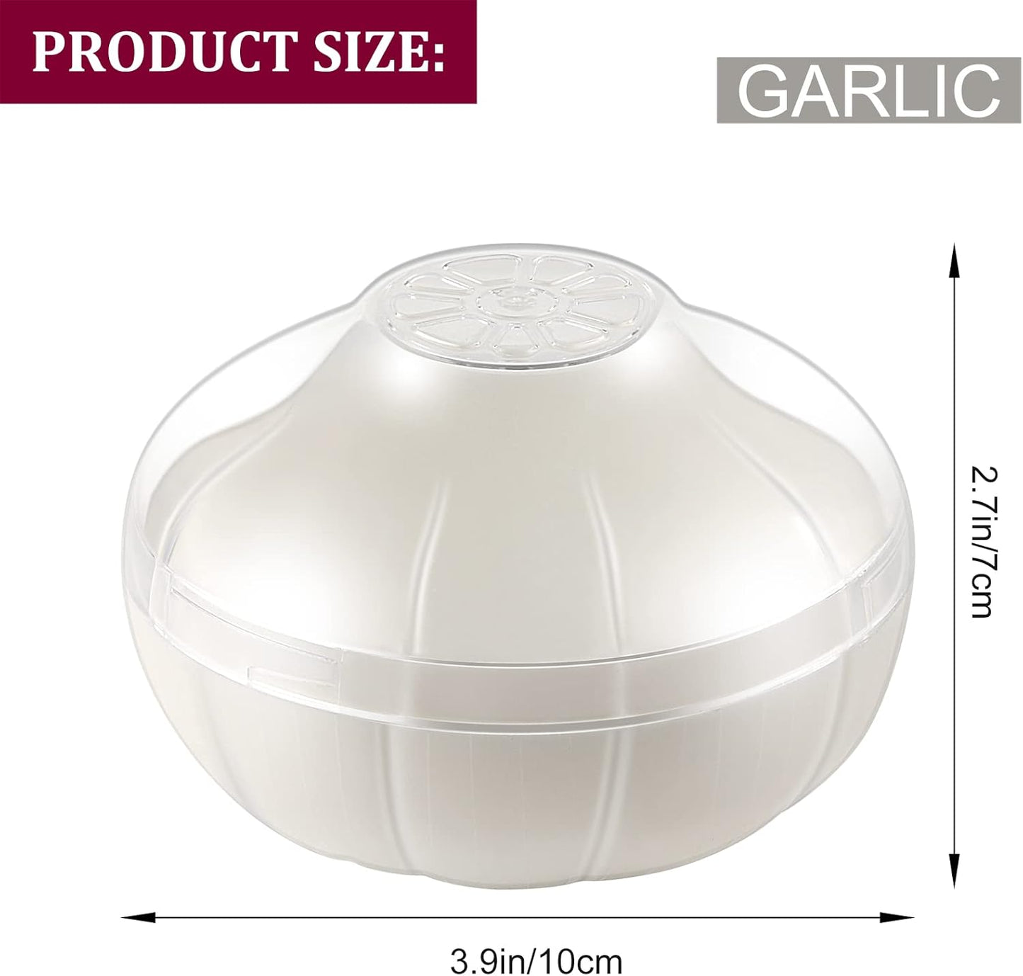 Garlic Storage Containers, Reusable Garlic Keeper for Refrigerator, Individual Garlic Saver Holder Organizer for Fridge to Keep Garlic Fresh