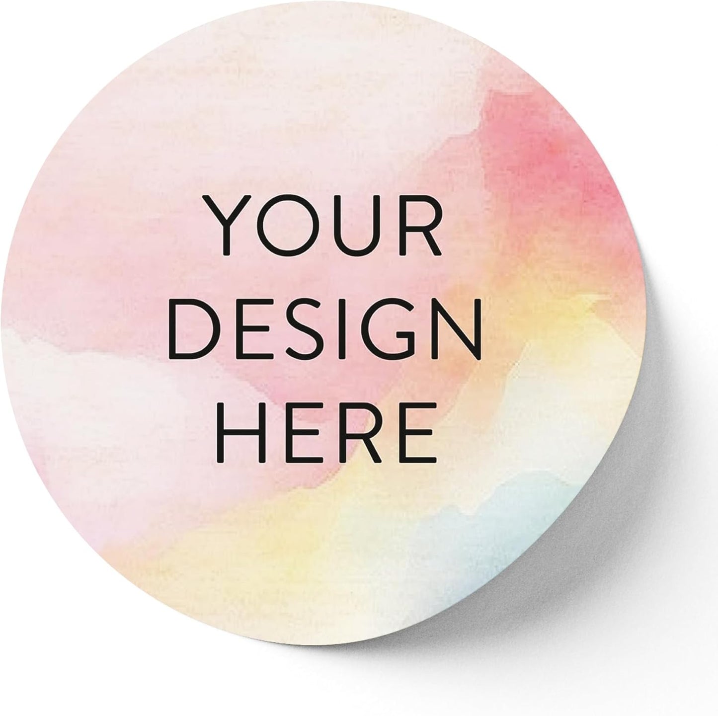 100 Custom Vinyl Stickers - Upload Your own Image, Text, Design, Logo - Personalized Logo Labels for Handmade, Packaging, Bottle, Jars, Candle, Brand Stickers (Watercolor, 2x2)