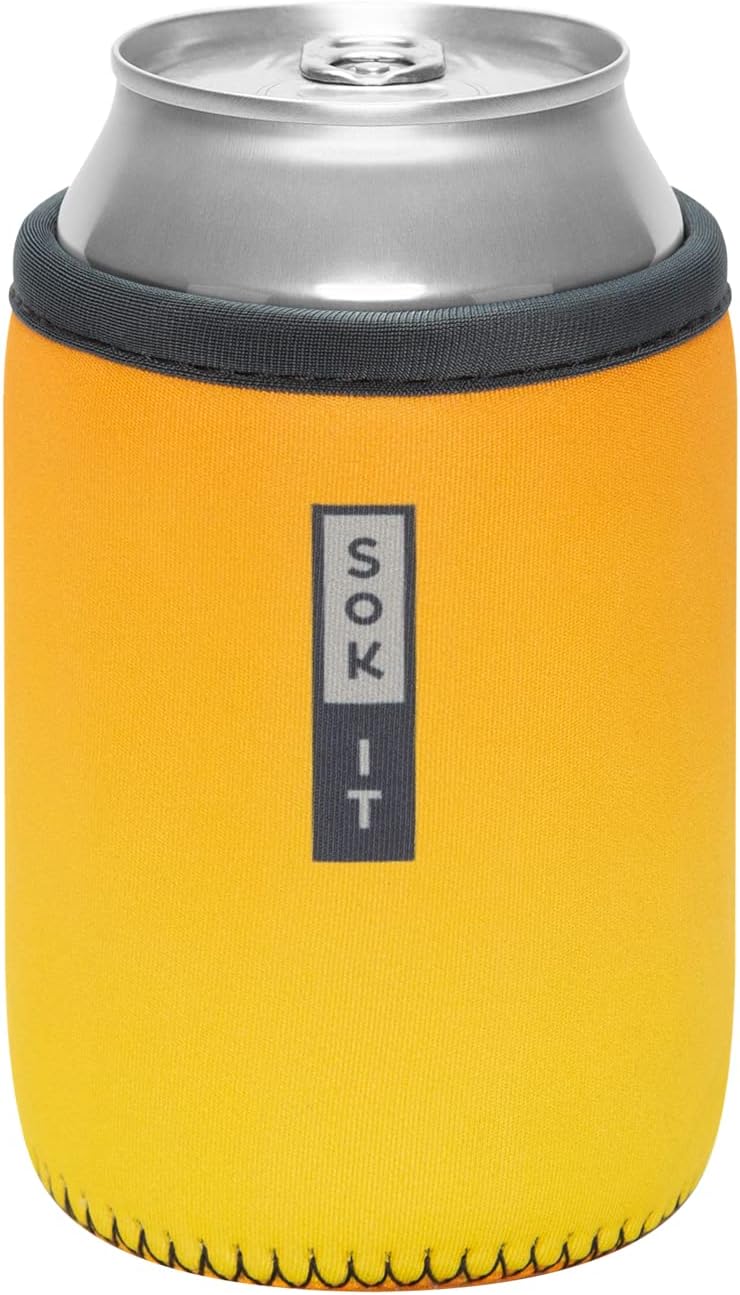 Sok It CanSok Sleeve for Beer & Soda Insulated Neoprene Cover (Mango Ombre, 12oz Can Sleeve)