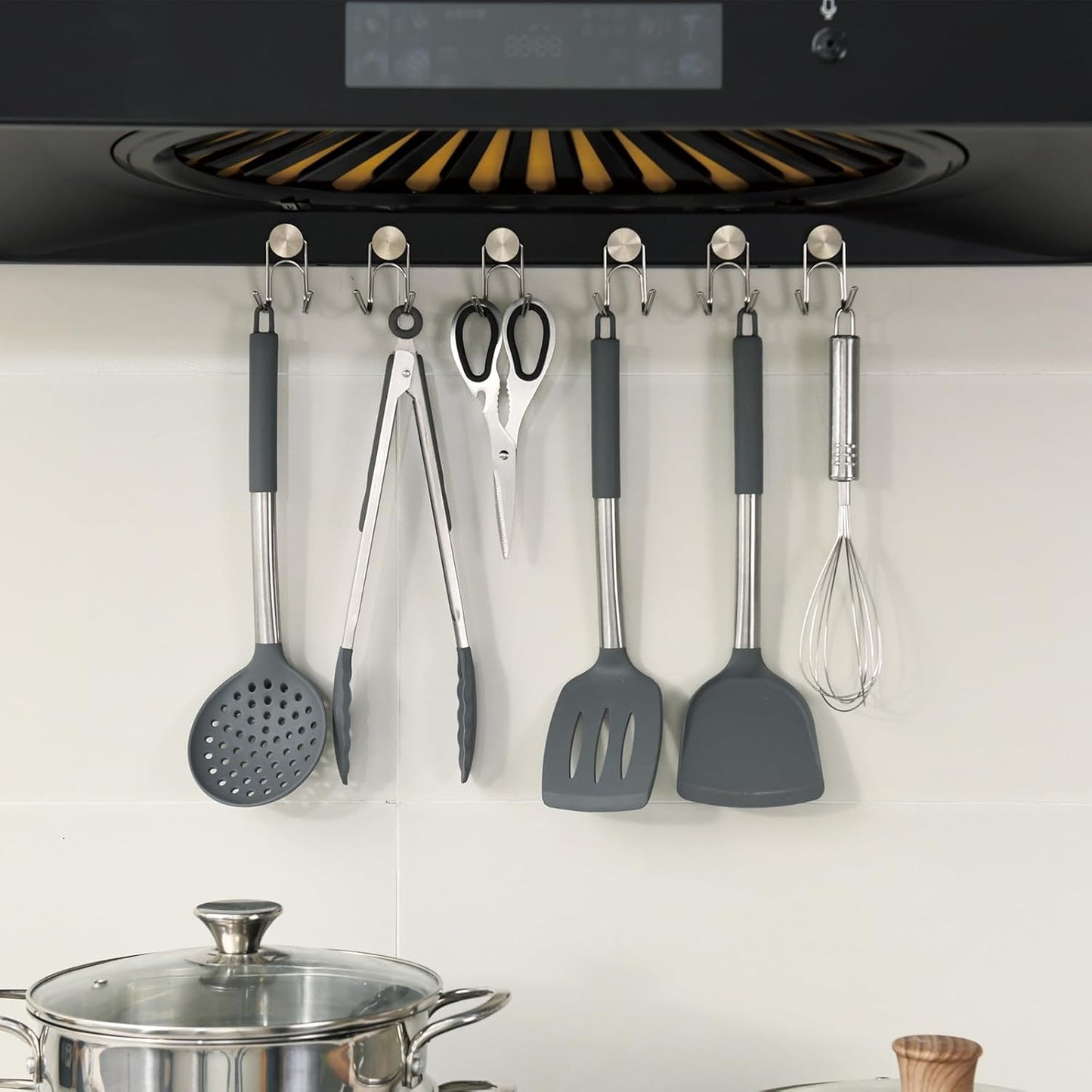 Magnetic Hooks Heavy Duty Magnetic Hooks,Magnets Hanging Hooks for Refrigerator Grill Toolbox Cabins Outdoor,Cruise Essentials Camper Accessories,8pack(Silver,0.9in-2 15Lbs)