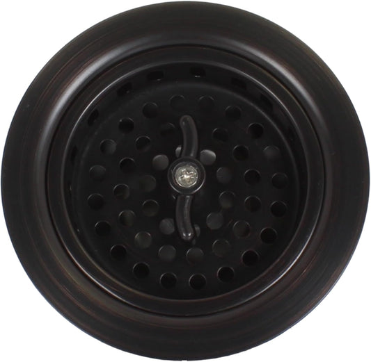 Mr. Scrappy 3.5" Sink Drain Assembly with Twist Lock Basket Strainer, Solid Brass, Oil Rubbed Bronze