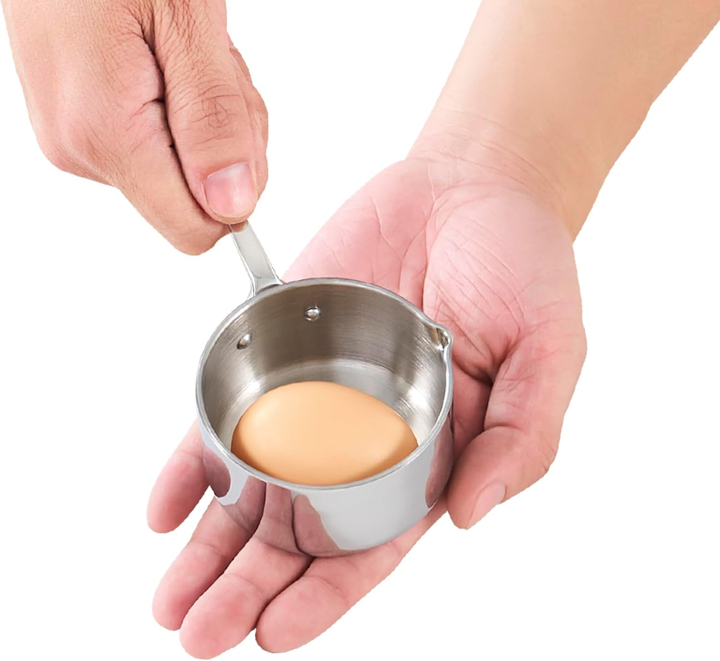 Cooks Standard Stainless Steel Butter Warmer 0.15 QT, Multi-Ply Clad Small Sauce Pan, 140ml Mini Butter Chocolate Milk Melting Pot with Pour Spout Cooking Pot ideal for Chefs, Baristas