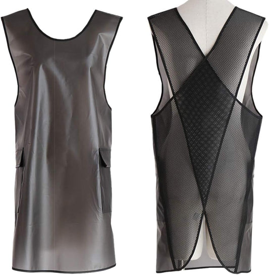 NEWGEM Japanese Linen Cross Back Cooking Aprons for Women Men with Pockets Cute for Baking Kitchen