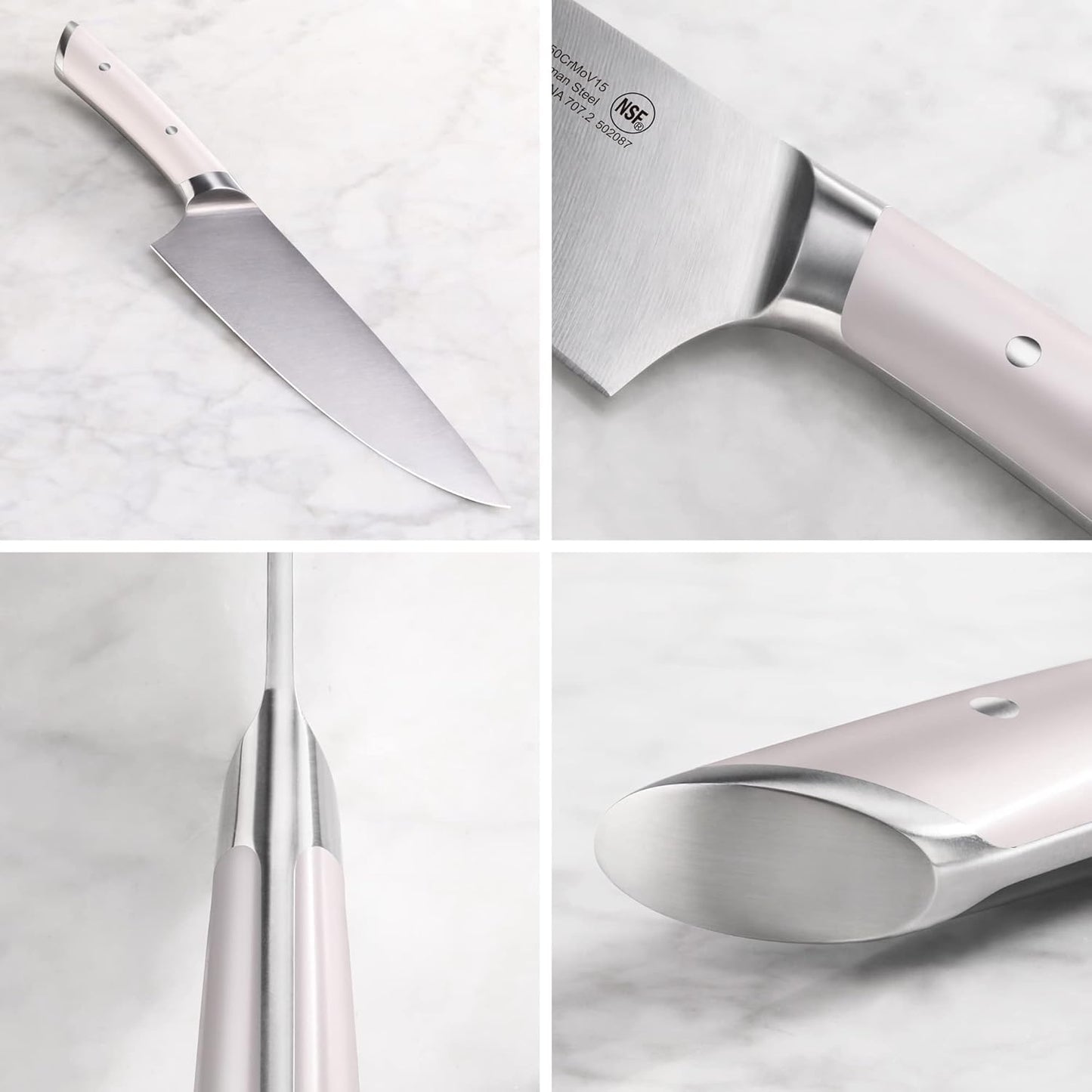 Cangshan HELENA Series German Steel Forged Knife Block Set (17-Piece, White)