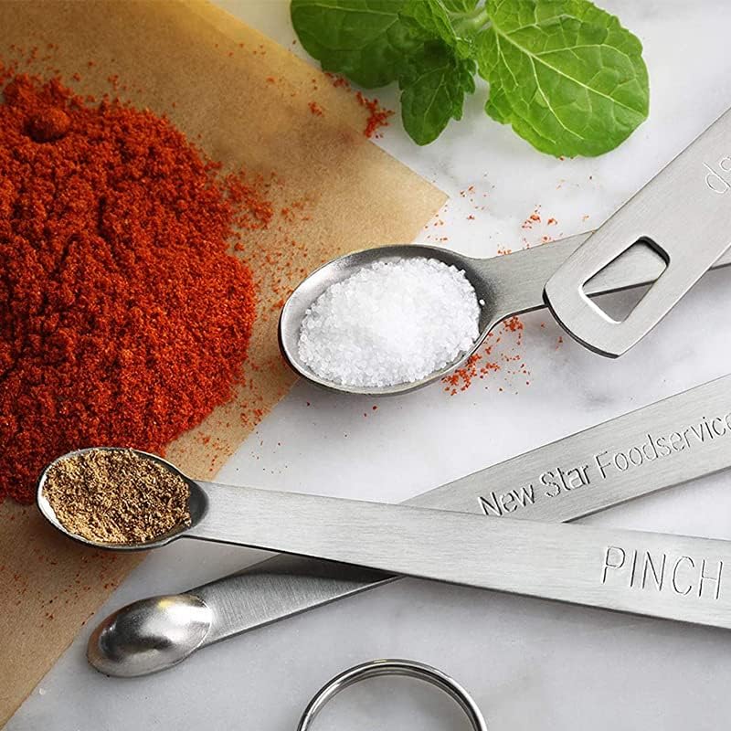 15 Pieces Measuring Cups and Spoons set, Includes 10 Stackable Measuring Cup with Lid and 5 Mini Stainless Steel Measuring Spoons, Teaspoons for Liquid and Dry, BPA Free, Dishwasher Safe