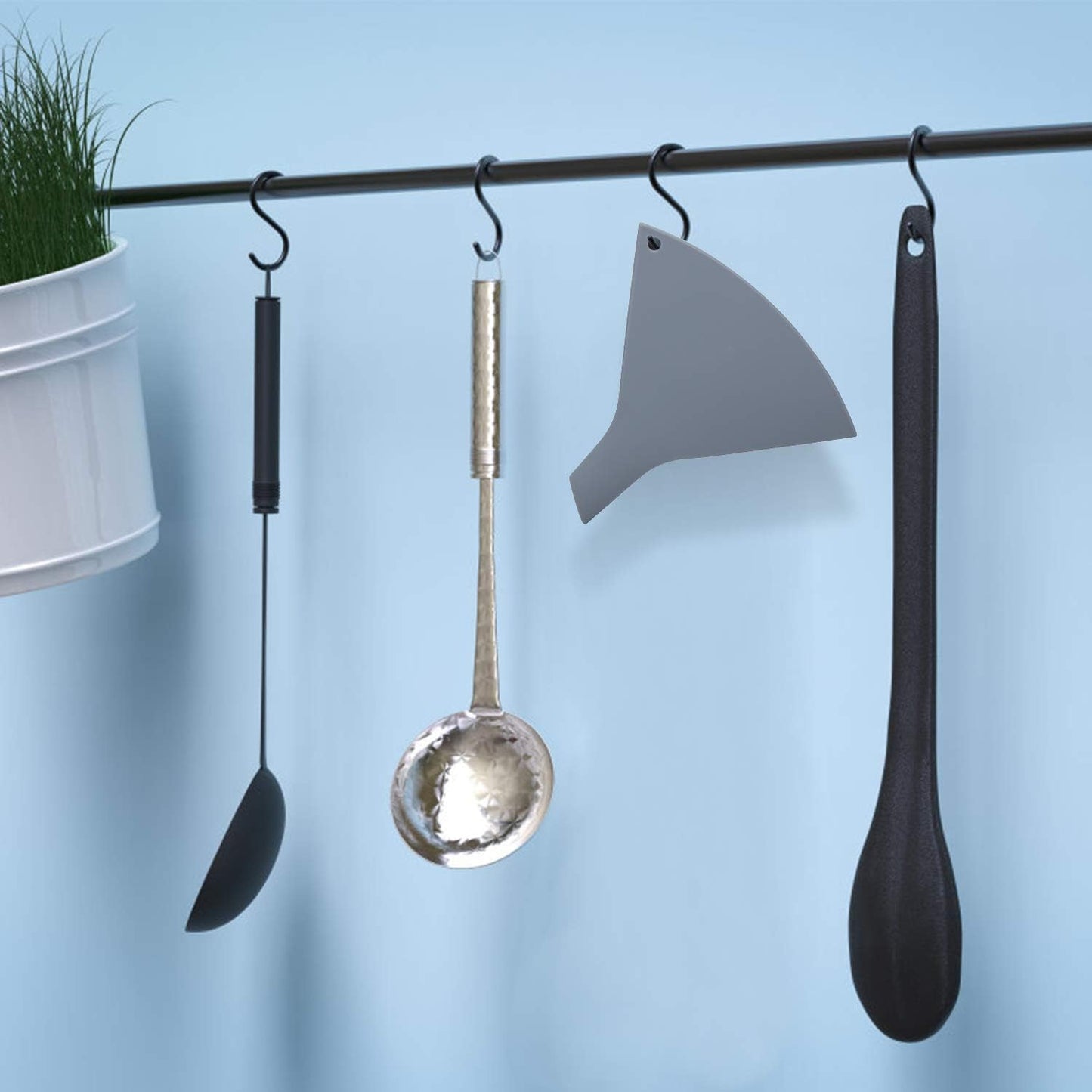 Collapsible Silicone Funnel for Filling Bottles - Fan-Shaped, Foldable, Food Grade, Gray