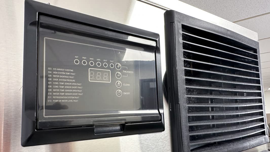 Commercial Ice Maker Machine, 350 lbs Daily Production, Air Cooled, Stainless Steel, 275 lbs Storage HD-130B