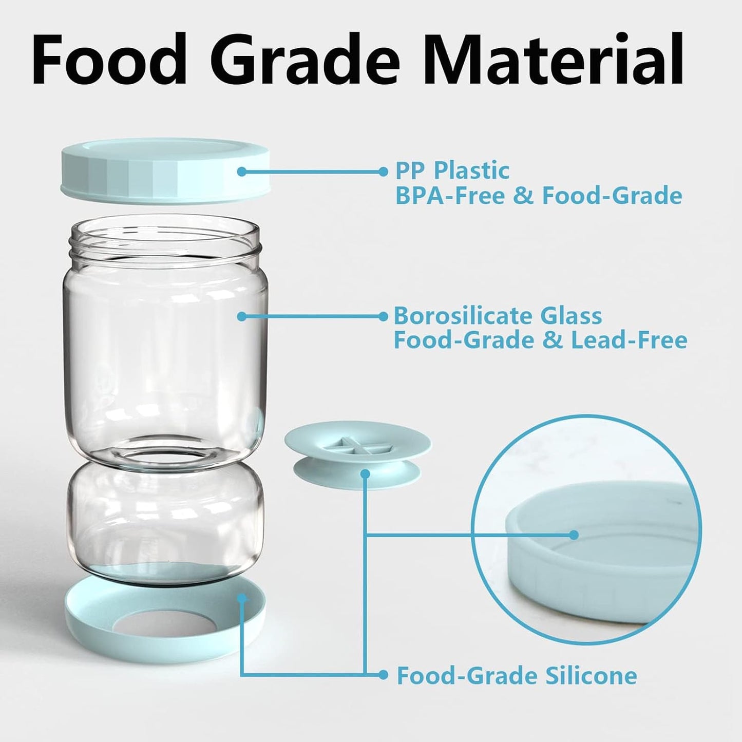 Glass Pickle Jar with Strainer Flip,34oz Pickle Container,Hourglass Pickle Juice Separator Jar for Olives,Gherkins or Sliced,Leakproof Dishwasher Safe