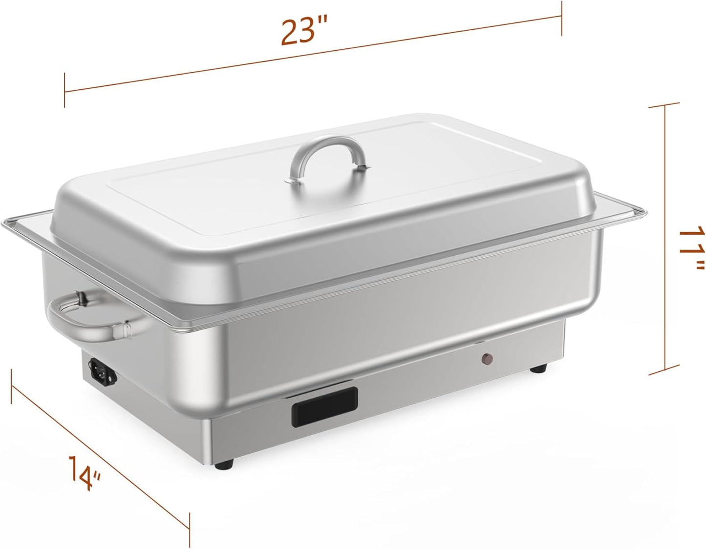 2 PACK Electric Chafing Dish Buffet Set 2 x 4.5QT Buffet Servers and Warmers Digital Display Temperature Warming Tray Stainless Steel Food Warmer for Parties Weddings Caterings