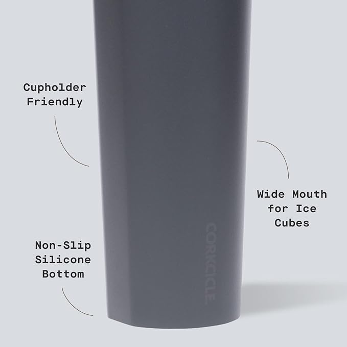 Corkcicle Classic Sport Canteen Insulated Water Bottle - Keeps Beverages Cold 25 Hours - Triple Insulated - Summer Drinkware Gift - Keeps Drinks Ice Cold - Leak-Proof Cap - 20 oz - Flint